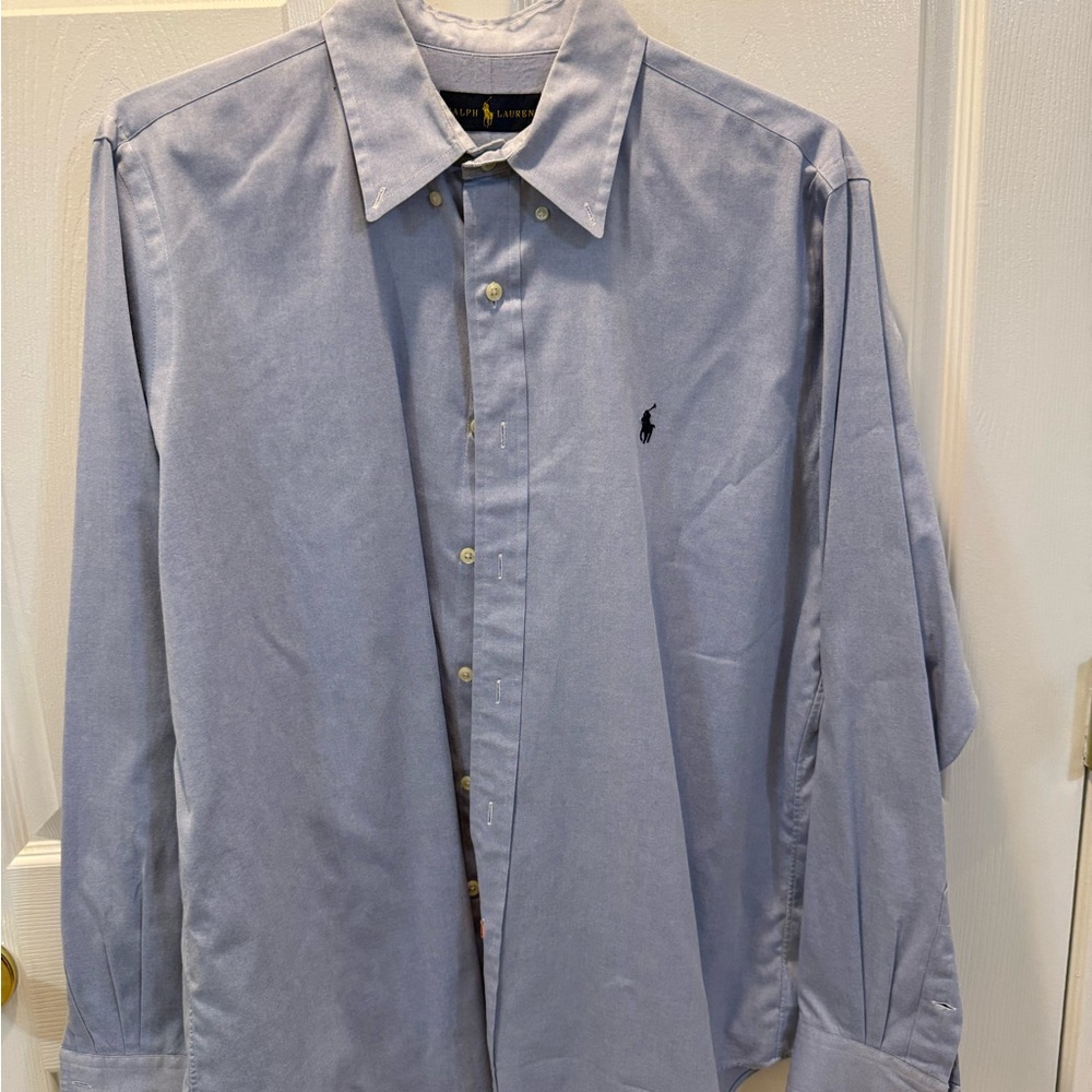 Ralph Lauren Light Blue Long-Sleeve Button-Down Dress Shirt